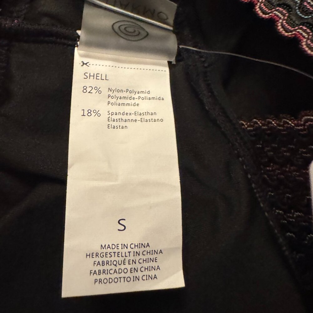 (S) NWT 2  PIECE Scallop Edged Top w/ High waisted bottom Thick Colorful Bands - Picture 10 of 14